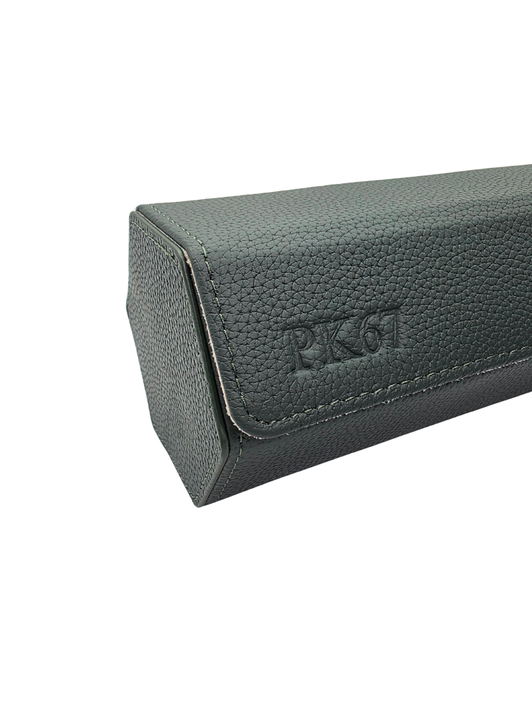 Close-up of personalisation detail on a Timeless Display watch roll